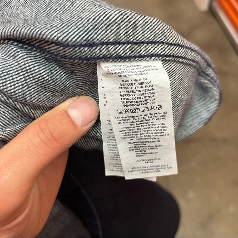 Muji Kapok Denim Chore Coat (M) - Picture 3 of 6